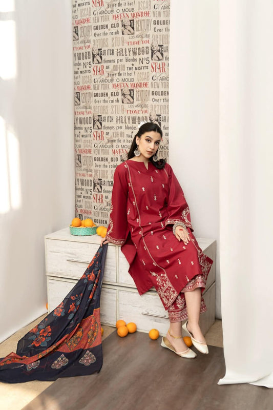 DHANAK 3PC EMBROIDERED 003