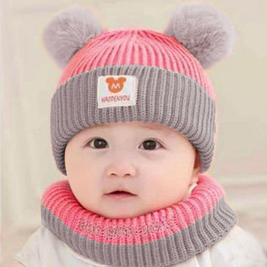 Beanie Wool Cap With Neck Warmer Attached KIDS WOOL CAP
