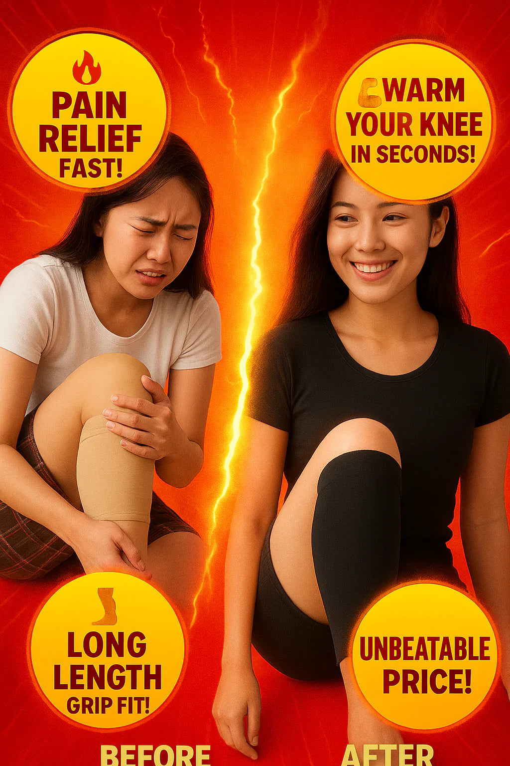 2 PCS Non-Slip Cashmere Wool Knee Pads Leg Warmer with Strap Adjustable for Men & Women