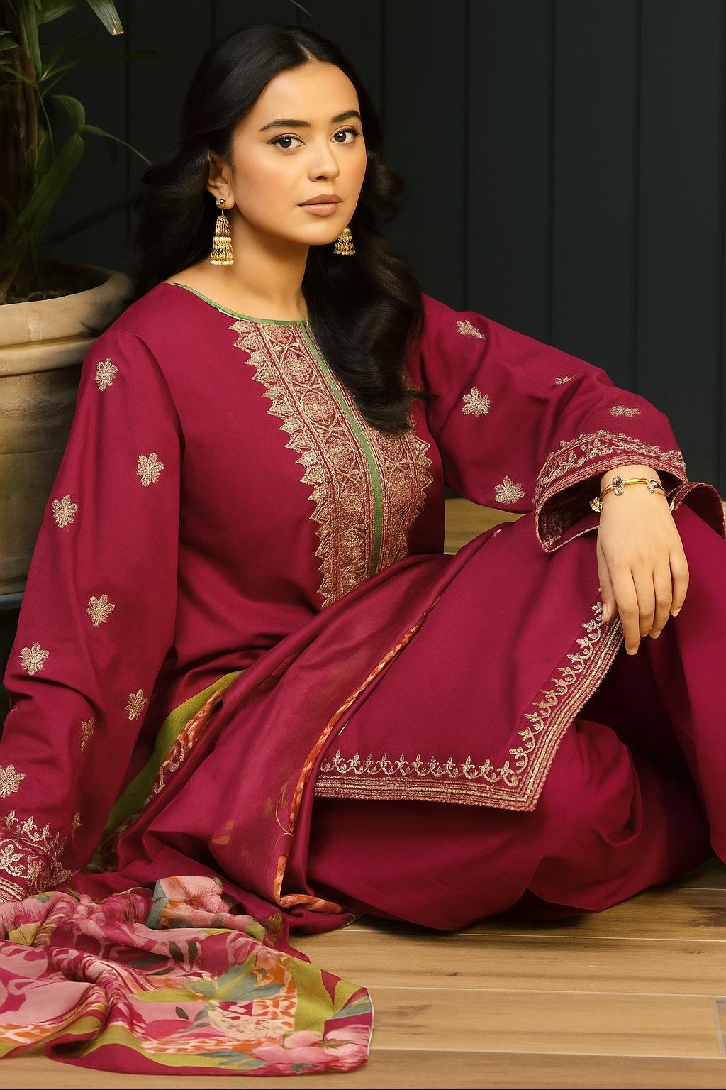 LAWN 3PC EMBROIDERED